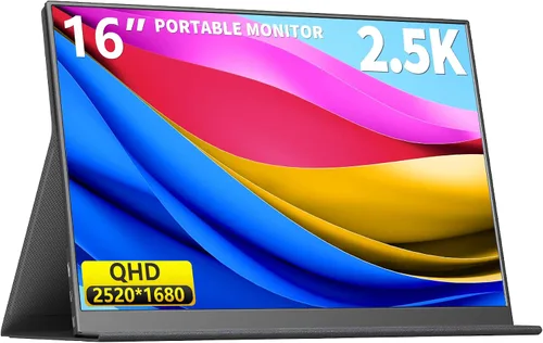 Vista 19 de Monitor portátil inalámbrico para portátil con batería, 15.6" 1080P IPS Negro