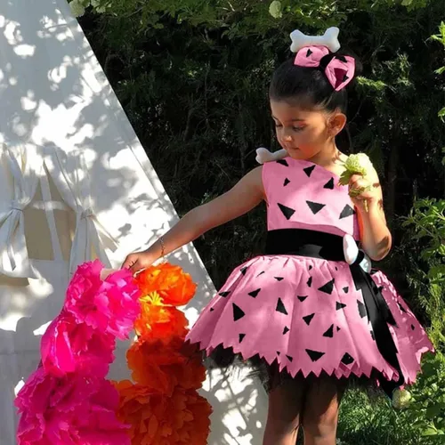 Vista 3 de Disfraces de Halloween para niña pequeña, fiesta de cumpleaños, fiesta, sesión de fotos, guijarros, malla de tul, traje de princesa