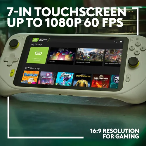 Vista 4 de Logitech G Cloud Handheld Portable Gaming Console with Long-Battery Life, 1080P 7-Inch Touchscreen, Lightweight Design, Xbox Cloud Gaming, NVIDIA