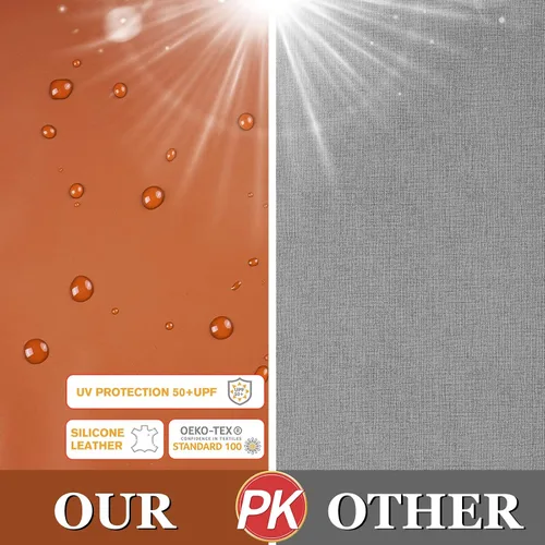 Vista 3 de Paquete de 2 fundas de almohada para exteriores de 12 x 20 pulgadas, resistente al agua, de piel de silicona, resistente a los rayos UV, resistente