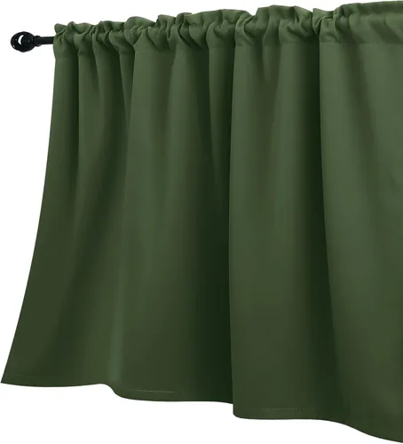 Vista 19 de KOUFALL Cenefa beige para ventanas de 16 pulgadas de largo, cortinas cortas para filtrar la luz sobre el fregadero