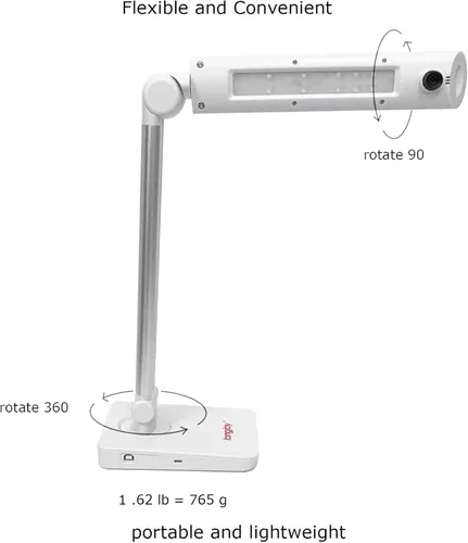 Vista 2 de Digital portátil aéreo USB distancia enseñanza documento cámara LV-1020 (blanco)