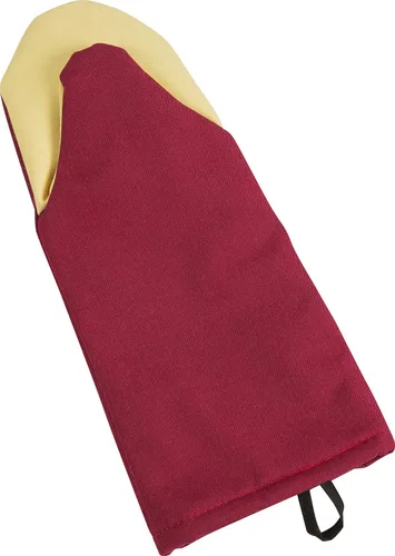 Vista 10 de San Jamar KT0215 Kool-Tek Manopla de protección para horno para temperatura convencional Nomex, 15" de longitud, rojo
