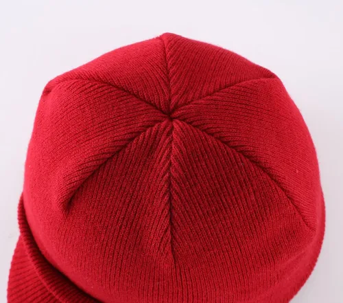 Vista 40 de Home Prefer - Gorro de invierno para hombre con visera, cálida y doble punto.