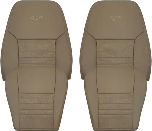 Vista 11 de Compatible con Ford Mustang GT V8 1999, 2000, 2001, 2002, 2003, 2004, funda de asiento convertible de piel sintética, se adapta tanto al conductor