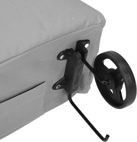 Vista 8 de Carrito de compras plegable con ruedas reutilizable Oxford carrito de comestibles bolsa portátil de gran capacidad plegable para compras, viajes