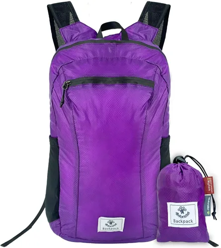 Vista 17 de Mochila 4Monster de excursionismo, de día, resistente al agua, ligera, plegable, para viajes, campamento, exteriores