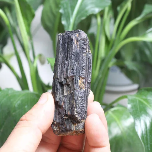 Vista 2 de HongJinTian Natural Rock Black Tourmaline Crystals Stone
