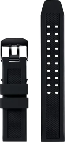 Vista 2 de Correa de reloj de goma de 0.906in para las series Luminox 3050 8800 y 3950 con cierre de doble punta negro