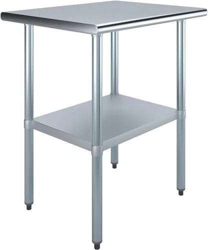 Vista 28 de Mesa de trabajo de acero inoxidable, mesa de metal