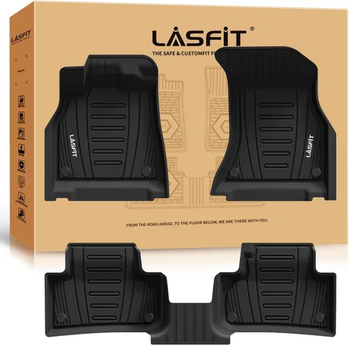 Vista 37 de LASFIT Alfombrillas para Freightliner Cascadia 2008-2017, protección para todo tipo de clima, revestimientos de automóvil de elastómero