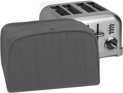 Vista 13 de Funda RITZ Premium Universal para tostadora de dos rebanadas, 11.25" x 5.75" x 7", de poliéster y algodón acolchado, protector contra huellas Negro