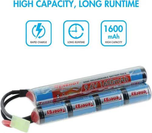 Vista 3 de Tenergy Combo 9.6V 1600mAh Butterfly Mini NiMH Battery Pack + 8.4V-9.6V NiMH Smart Charger + Lipo Bag