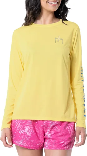 Vista 9 de Guy Harvey Camiseta de manga larga con protección solar UPF 50+ para mujer Azul celeste