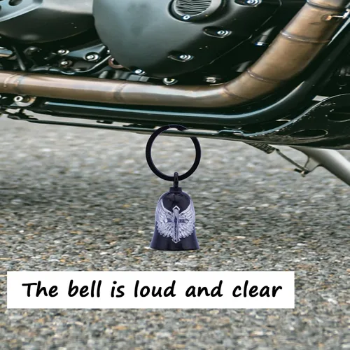 Vista 6 de Motorcycle Cross Bell - Key Chain Biker Bells Protect the Rider - Accessories