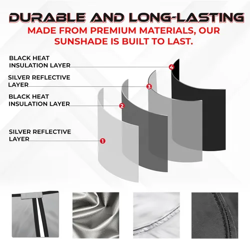 Vista 6 de Autotech Park Parasol plegable compatible con Volvo XC40 SUV 2019-2026, reflectante UV y fácil almacenamiento, ajuste personalizado para parabrisas
