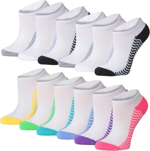 Vista 55 de Tipi Toe Women’s 12 Pack Cushioned Low Cut Socks – Breathable, Moisture-Wicking Athletic Comfort for Running & Daily Wear