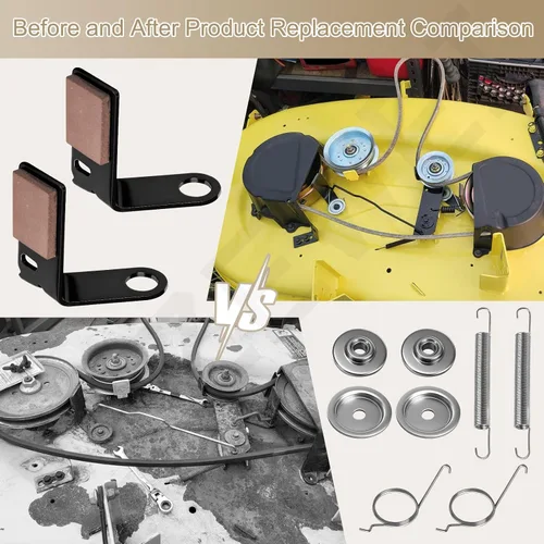 Vista 4 de 2 Juego de GY21943B Kit de Pastillas de Freno para Jo-hn Deere 42" L, D, X Serie 100 105 115 100 110 120 125 130 Cortadora, Contiene GX20515