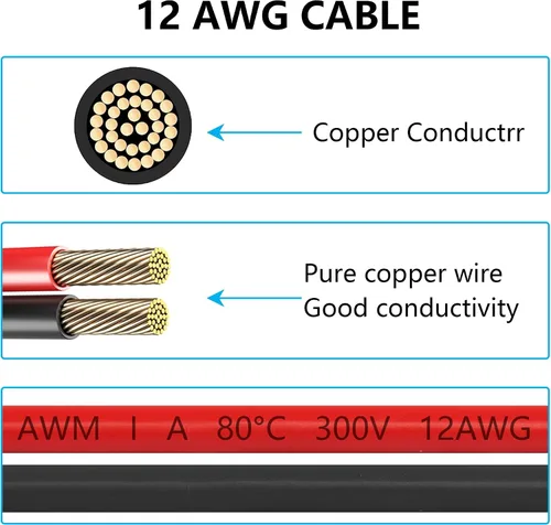Vista 4 de SinLoon XT60 - Cable de terminal de anillo tórico 12AWG 23.6 pulgadas XT60H hembra a junta tórica, cable conector para aviones RC, juguete, autos