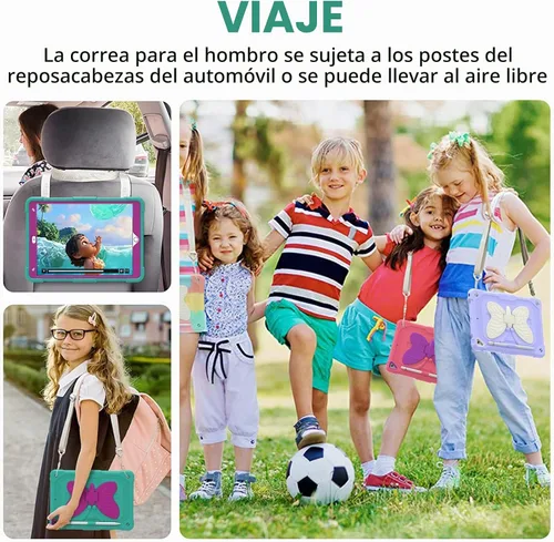 Vista 4 de Ambison Kids - Funda para iPad de 9ª/8ª/7ª generación de 10,2 pulgadas, color menta