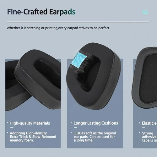 Vista 4 de Frozen - Almohadillas de repuesto para auriculares Corsair Void Pro inalámbricos/con cable, compatibles con auriculares Corsair Void Elite