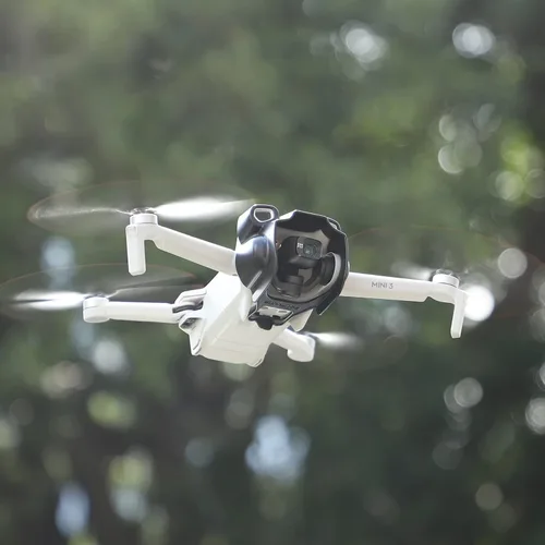 Vista 3 de Parasol de lente para DJI Mini 3 Accesorios para drones, parasol antideslumbrante cubierta protectora para cámara cardán para Mini 3 Drone