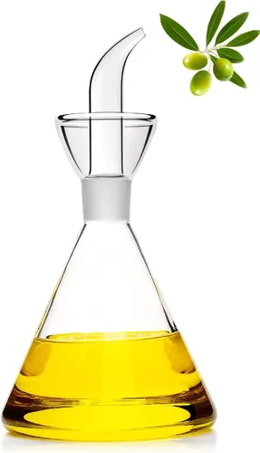 Vista 9 de 4 oz / 4.2 fl oz de vidrio multiusos de vinagre, decantador de aceite de vidrio y vinagre (cono de 4 onzas, superficie lisa)