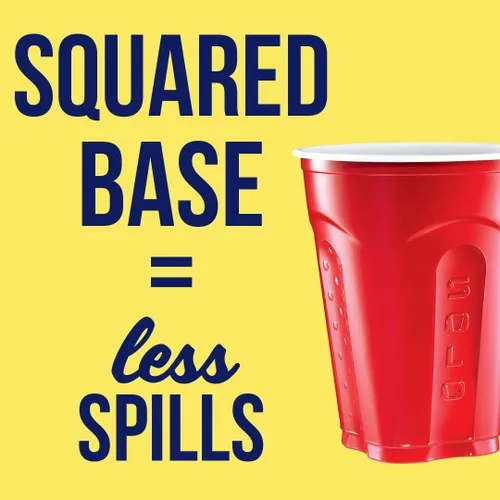 Vista 4 de SOLO Cup Company Red Squared Plastic Party, 18 onzas, 200 unidades, 50 unidades (paquete de 4)