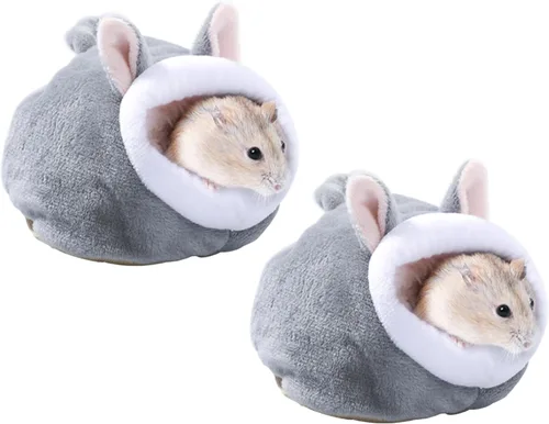 Vista 7 de Cama de conejillo de indias, acogedoras casas de conejos y escondites de conejos, ropa de cama lavable de forro polar para dormir, casa cálida