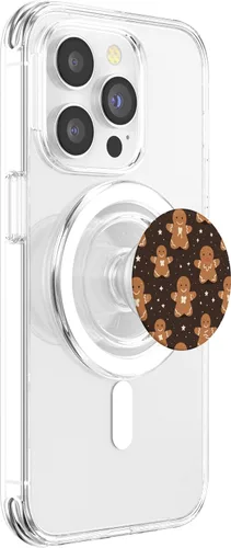 Vista 3 de Coockie de pan de jengibre navideño: PopSockets MagSafe PopGrip con temática navideña para iPhone