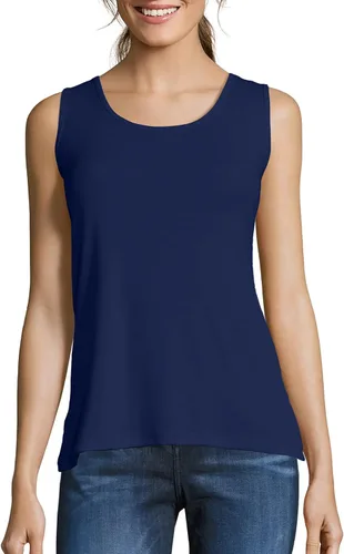 Vista 4 de Hanes Women's Shirts, Womens Mini-Ribbed Cotton Tank Tops, Womens Sleeveless T-Shirts, Womens Tanks