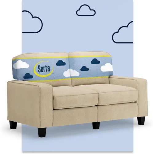 Vista 16 de Serta Palisades Sofás Tapizados para Sala, Sofá de Diseño Moderno, Tela, Beige