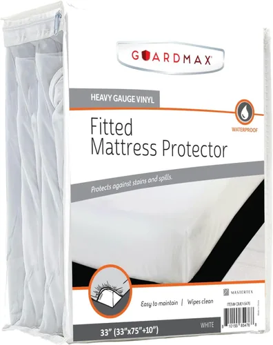 Vista 44 de Guardmax Protector de colchón de punto de punto tamaño individual XL, funda de colchón impermeable y a prueba de ácaros con bolsillos elásticos