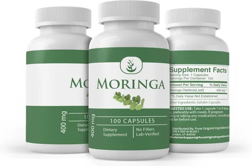 Vista 4 de Pure Original Ingredients Moringa Oleifera (100 cápsulas) siempre puro, sin aditivos ni rellenos, verificado por laboratorio