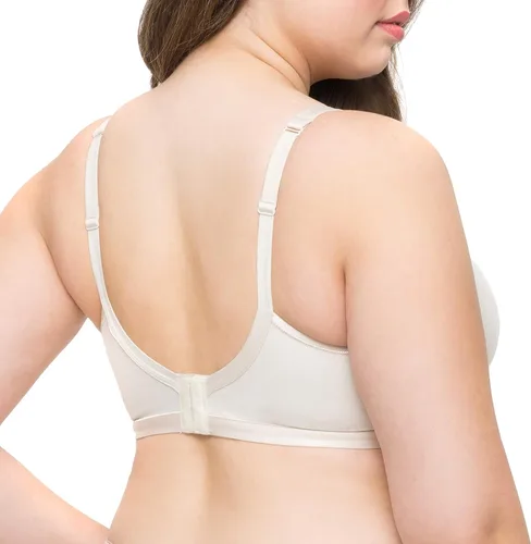 Vista 4 de Curvy Couture Sujetador de algodón sin forro para mujer, talla grande, sin forro