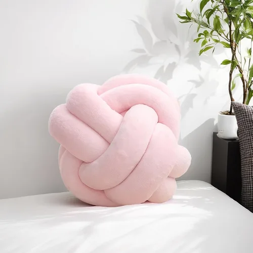 Vista 11 de Almohada corta de felpa con nudo, cojín de cintura para decoración del hogar, cojín de felpa para sofá, automóvil o decoración de oficina