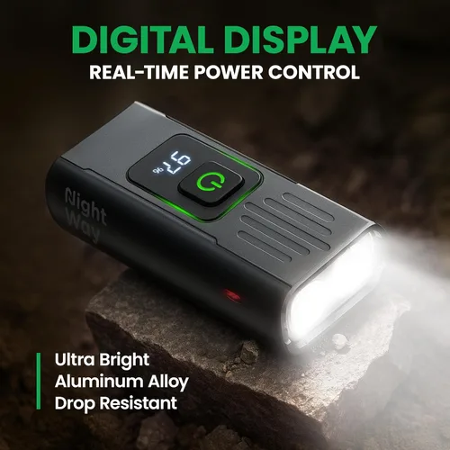 Vista 2 de Bike Lights Front and Back for Night Riding, USB-C Rechargeable Bicycle Headlight and Taillight Set, Waterproof, 12+6 Modes, Powerful Front and Rear