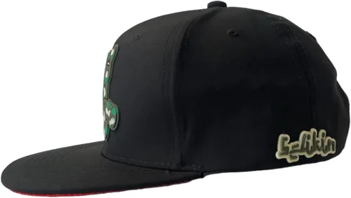 Vista 5 de Luis R Belikin Cuero Logo Negro Narco Snapback JGL Belico Estilo Mexican Flag Gorra