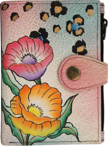 Vista 6 de Anna by Anuschka Cartera de mujer pintada a mano de cuero genuino para mujer