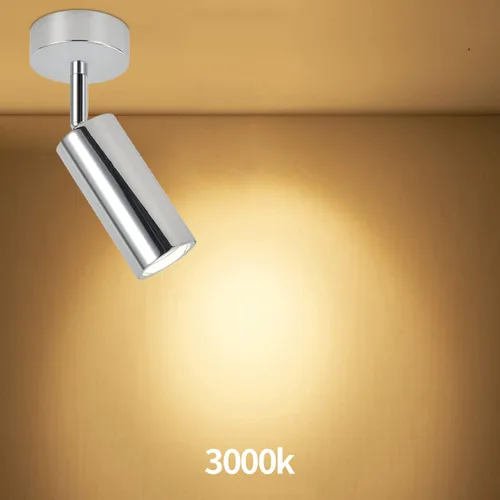 Vista 5 de Paquete de 2 focos de techo regulables, luces de techo para interiores, ajuste de ángulo interior, lámpara de pared moderna para sala de estar