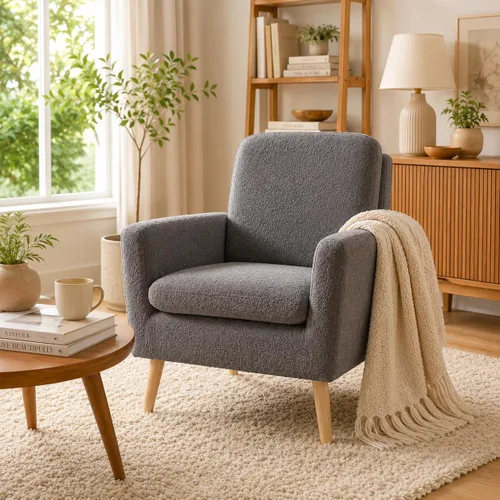 Vista 18 de Ariana Silla Giratoria de Barril de 360 Grados Silla de Acento Giratoria para Sala de Estar con Reposabrazos Silla de Acento Pequeña para el Hogar