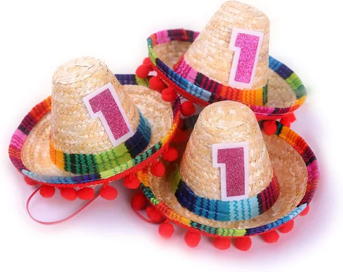 Vista 6 de Mini sombrero de fiesta para cupcakes, decoraciones y sombreros para primer cumpleaños