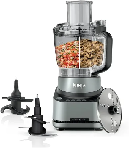 Vista 11 de Ninja procesador de alimentos, Professional Plus, 1000 vatios de potencia pico, 4 funciones para picar, cortar, purés y masa con recipiente