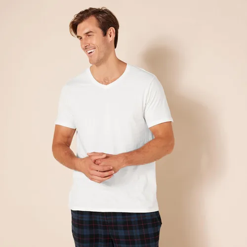 Vista 6 de Tienda Essentials Camiseta interior con cuello en V para hombre, transpirable, de algodón, paquete de 6