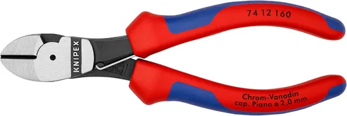 Vista 11 de KNIPEX Herramientas - Cortadores diagonales de alto apalancamiento, multicomponente (7402180) agarre cómodo de 7.25 pulgadas