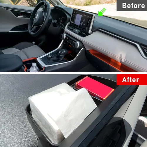 Vista 3 de Jaronx Organizador de consola central compatible con Toyota RAV4 2023 2022 2021 2020, organizador de consola, 2 cajas de almacenamiento secundario +