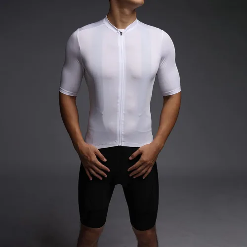 Vista 3 de RISESBIK Men's Cycling Jersey Zipper Pocket Short Sleeve Lightweight Aero Race Fit Bike Jersey, UPF 50+ Biking Cycling Shirt