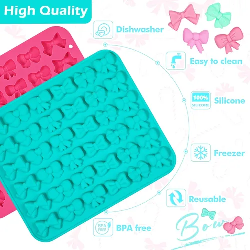 Vista 6 de Webake Moldes de silicona con 6 formas diferentes, molde de 36 cavidades para fondant de chocolate para cupcake, pretzle, cake pop, manualidades