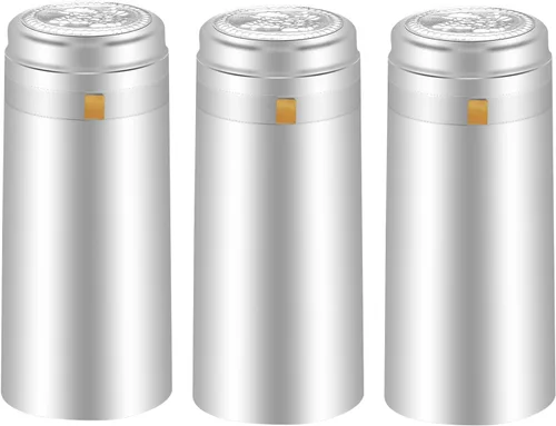Vista 14 de Cápsulas termorretráctiles de PVC, 120 unidades de fundas retráctiles de vino negro mate, tapas transparentes para botellas de corchos, cápsulas