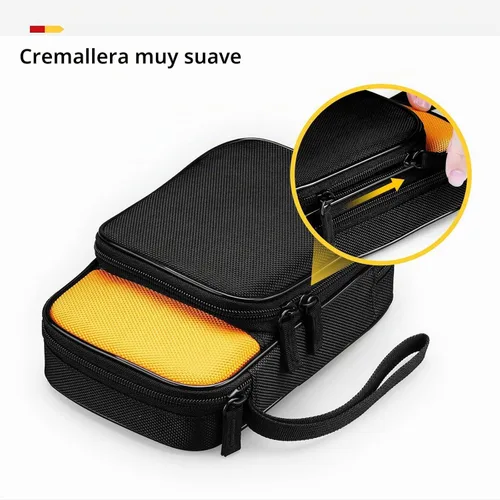 Vista 2 de KingSung - Funda de transporte de herramientas suave con cremallera para Fluke 117/116/115/114/113 multímetro digital 62 Max y muchos más